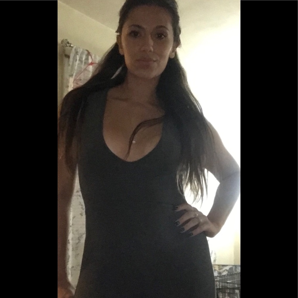 Crop legged grey romper
